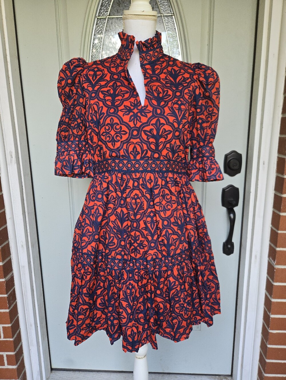 Gretchen Scott Mini Dress - Red & Navy